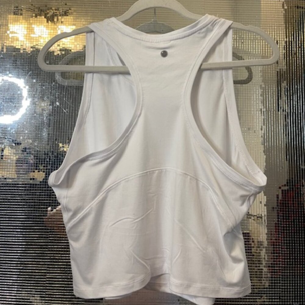 White High Neck Sports Bra Tank